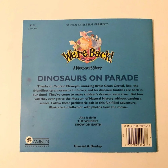 Vtg 1993 Steven Spielberg Presents Were Back Dinosaurs on  Parade - Picture 13 of 14